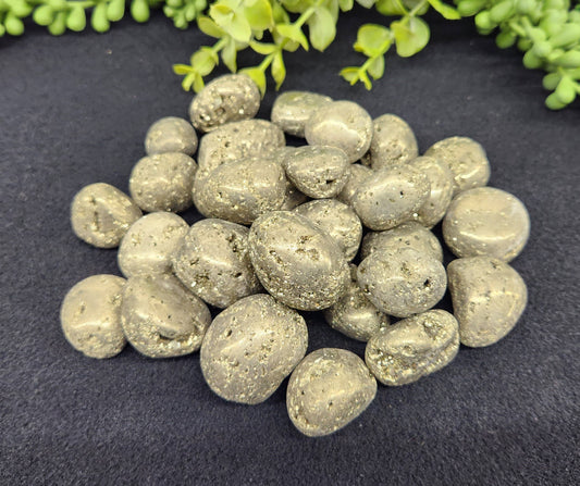 Pyrite Geode Tumbled Stone