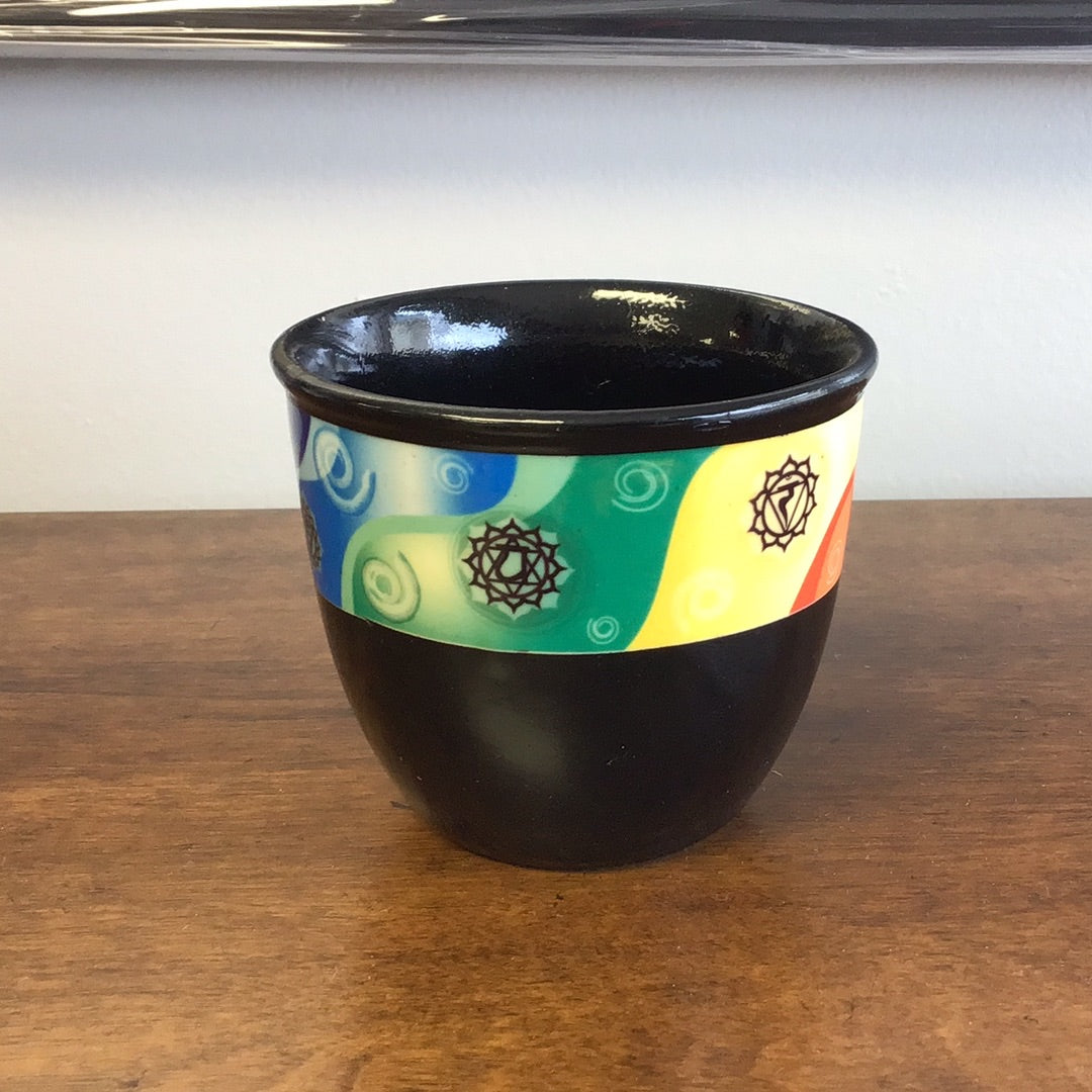 Black Chakra Candle Holder