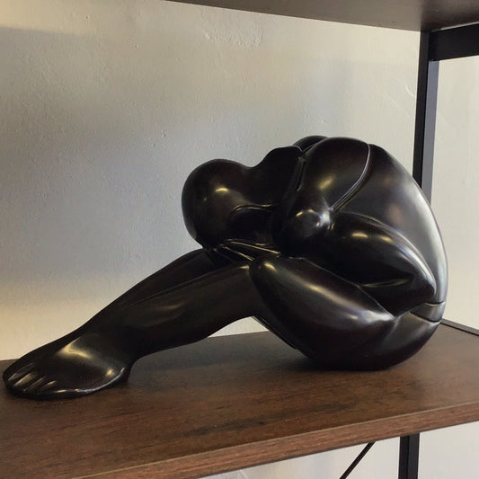 Black Resting Man Statue