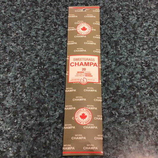 Sweetgrass Champa Incense (20 stick pack)