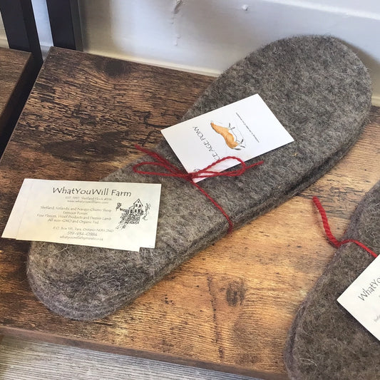 Handmade Felt Insoles - Large