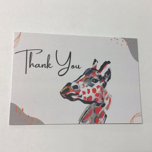 Greeting Card - "Thank You" Giraffe Head