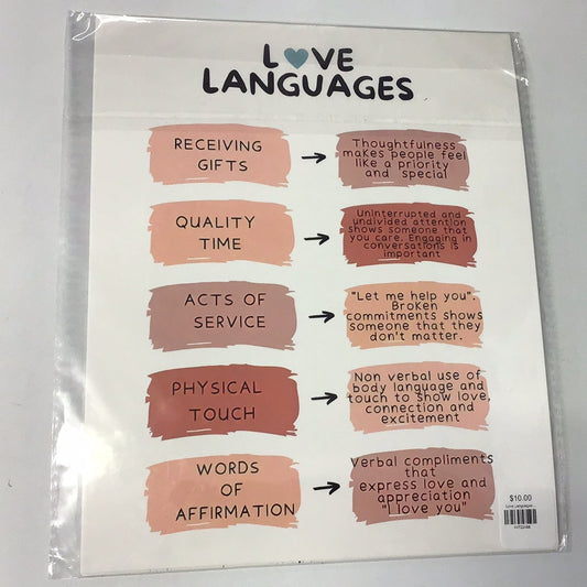 Love Languages - Hard Paper Poster (8"x10")