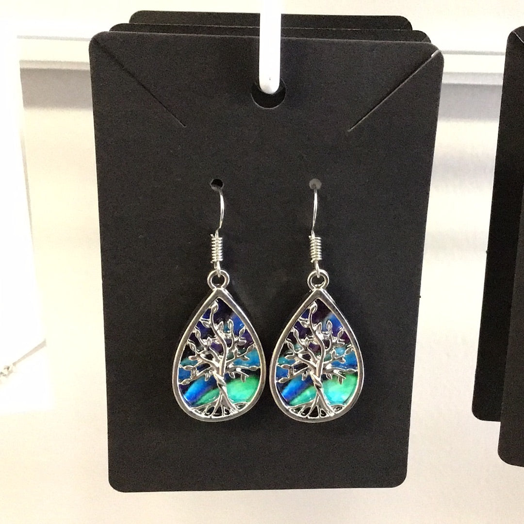 Tree-of-Life Water Drop Earrings