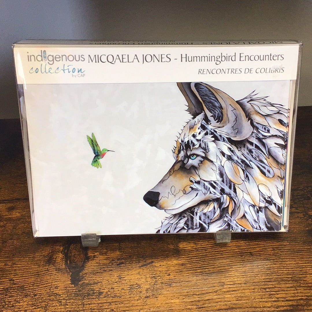 "Hummingbird Encounters" by Micqaela Jones - Note Cards (12 Envelopes & Cards 4"X6")