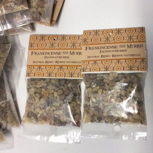 Frankincense & Myrrh - Natural Resin (30g/1 oz)