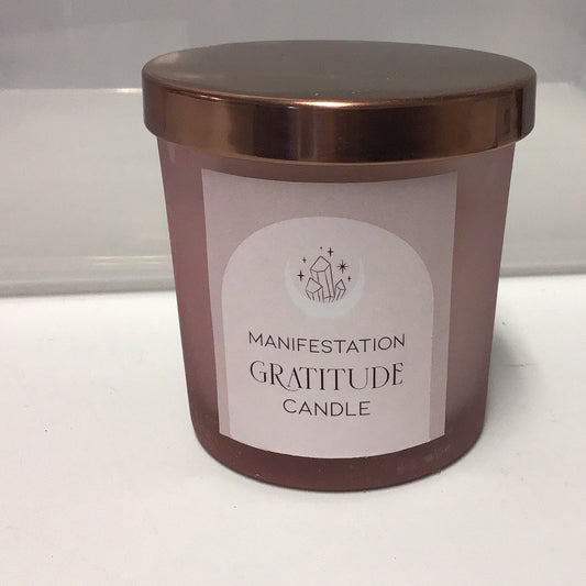 Gratitude Wild Rose Crystal Chip Candle