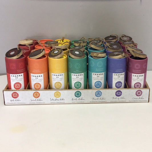 Seven Chakra Cone Incense Display