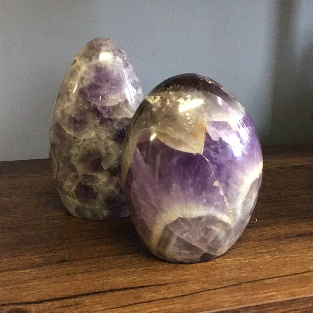 Chevron Amethyst Freeform Crystal 1-2 Pound Pieces