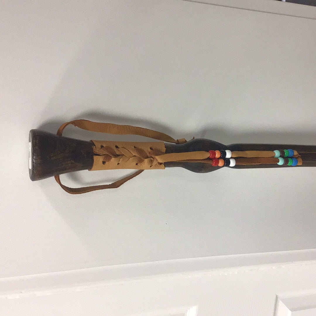 Handcrafted Wooden Walking Stick (54" length) by Sidney Nadjiwon.