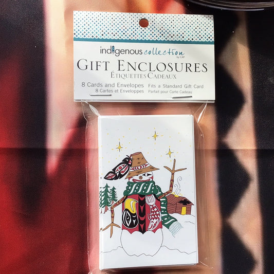 "Snowman" by Angela Kimble  - Gift Enclosure Cards (8 Envelopes & Cards)