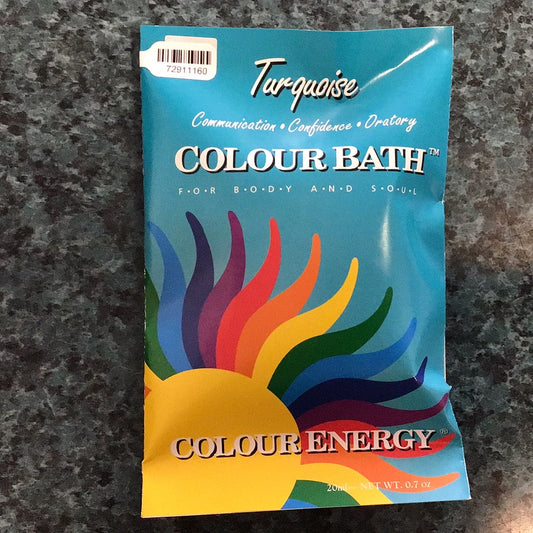 Colour Energy Colour Bath - TURQUOISE (Communication, Confidence & Oratory)