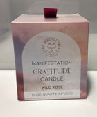 Gratitude Wild Rose Crystal Chip Candle