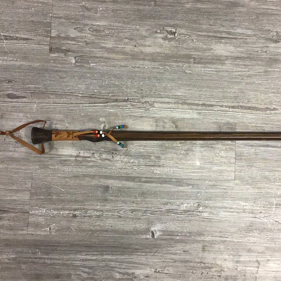 Handcrafted Wooden Walking Stick (54" length) by Sidney Nadjiwon.