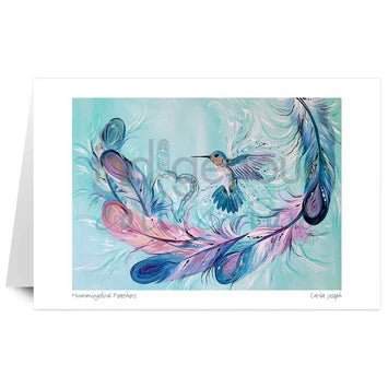 Hummingbird Feathers Carla Joseph Art Card