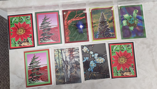 "Season's Greetings Cards" by mixed media artist, Mona Joudry.