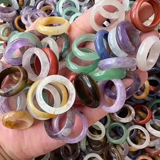 Natural Crystal Band Ring