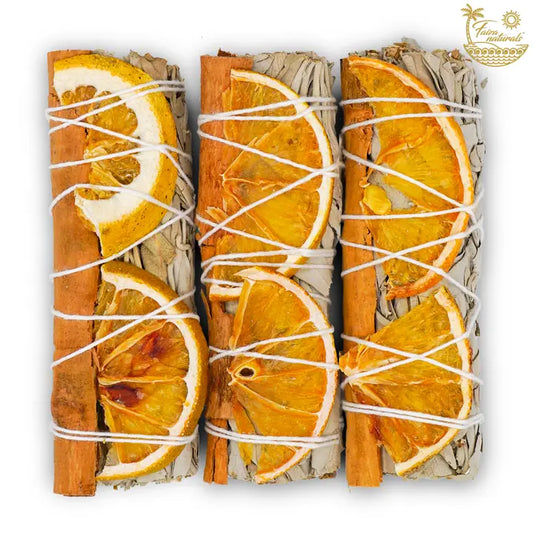 Orange and Cinnamon White Sage Smudge Bundles