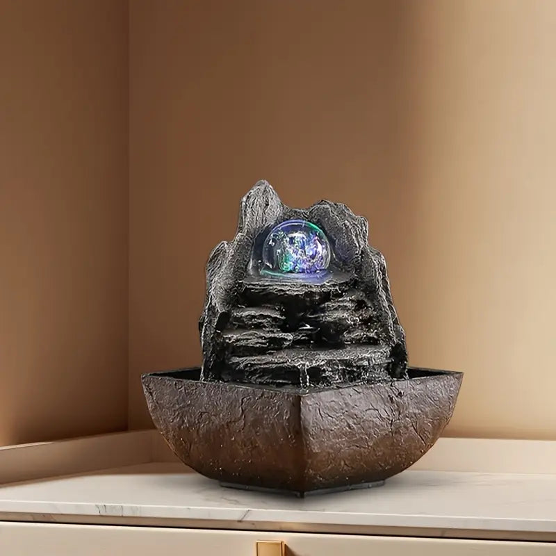 Glass Orb Tabletop Fountain