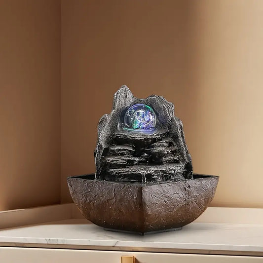 Glass Orb Tabletop Fountain