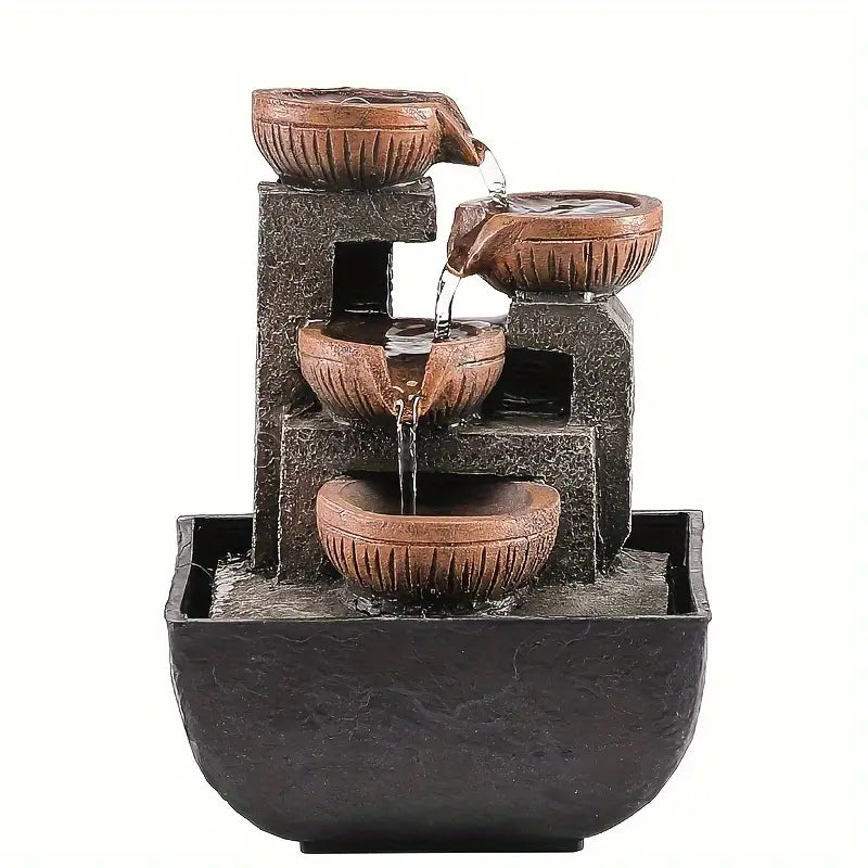 4 Tiered  Basin Tabletop Fountain